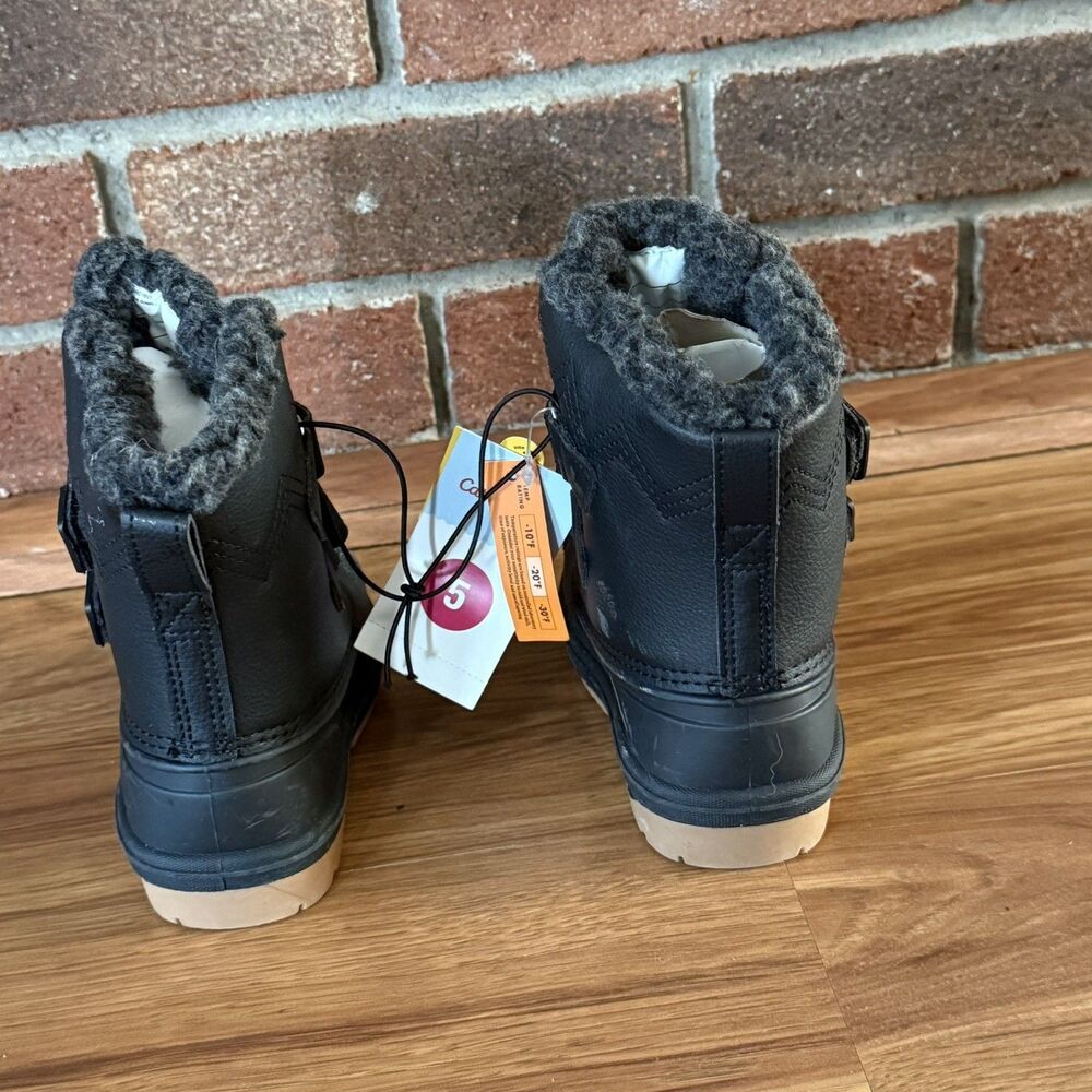 Cat & Jack Toddler Denver Winter Boots Black Round Toe Size 5 - Picture 3 of 16